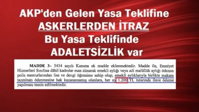 AKP'den Gelen Yasa Teklifine Emekli Askerlerden İtiraz