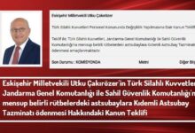 Astsubaylara Kıdemli Astsubay Tazminatı Ödenmesi Hakkında Kanun Teklifi