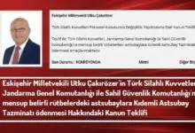 Astsubaylara Kıdemli Astsubay Tazminatı Ödenmesi Hakkında Kanun Teklifi