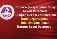 Disiplin Cezası Verilmesinin İfade Özgürlüğünü İhlal Ettiğine İlişkin Kararın Basın Duyurusu