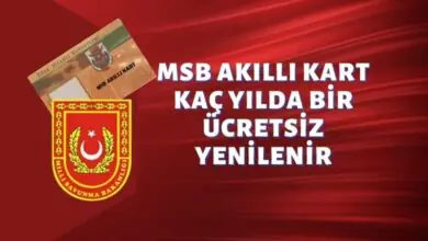 MSB Akıllı Kart Kaç Yılda Bir Ücretsiz Yenilenir