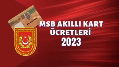 MSB Akıllı Kart Ücretleri 2023