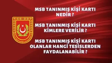 MSB Tanınmış Kişi Kartı Nedir MSB Tanınmış Kişi Kartı Kimlere Verilir MSB Tanınmış Kişi Kartı Olanlar Hangi Tesislerden Faydalanabilir