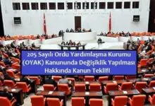 OYAK Ile Ilgili Kanun Teklifi