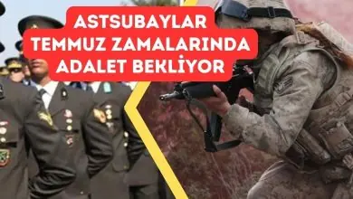 Astsubaylar Adil Bir Zam Bekliyorlar