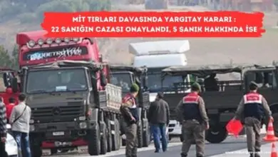 MİT Tırları Davasında Yargıtay Kararı: 22 Sanığın Cezası Onaylandı, 5 Sanık İse 2 MİT Tırları Davasında Yargıtay kararı 22 Sanığın Cezası Onaylandı