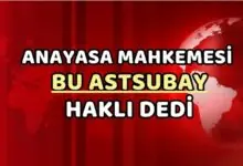 Anayasa Mahkemesi Bu Astsubay Haklı Dedi