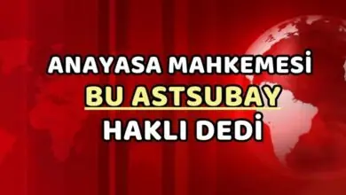Anayasa Mahkemesi Bu Astsubay Haklı Dedi