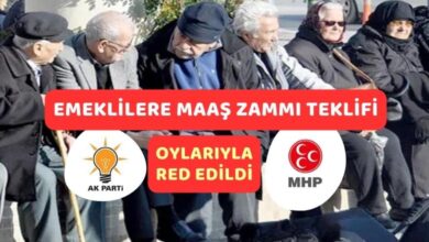 Emekliye Maaş Zammı Teklifi AKP ve MHP Oyları ile Reddedildi