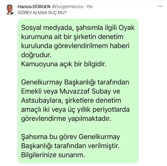 hamza dürgen açıklama