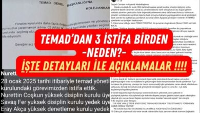 TEMAD'dan 3 İstifa Birden