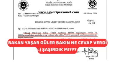 Bakan Yaşar Güler Astsubay Tazminatlarına Bakın Ne Cevap Verdi