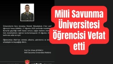 Milli Savunma Üniversitesi Öğrencisi Vefat Etti