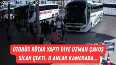 Otobüs Rötar Yaptı Diye Uzman Çavuş Silah Çekti. Kameralar Kaydetti