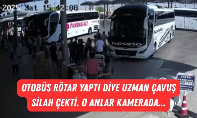 Askeri Personel 2 Otobus Rotar Yapti Diye Uzman Cavus Silah Cekti. Kameralar Kaydetti