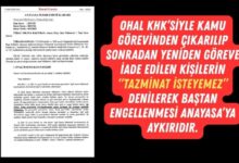 AYM’den Emsal Karar OHAL KHK’siyle Ayrılıp İade Edilenlere Tazminat Yolu Açıldı