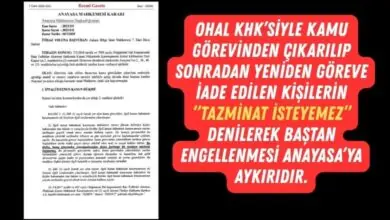 AYM’den Emsal Karar OHAL KHK’siyle Ayrılıp İade Edilenlere Tazminat Yolu Açıldı