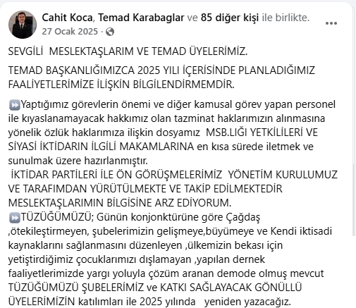 TEMAD Başkanı Cahit KOCA ve Tüzük Fiyaskosu 4 yeniden yazacagiz