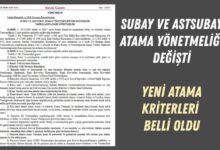 Subay ve Astsubay Atama Yönetmeliği Değişti Yeni Atama Kriterleri Belli Oldu