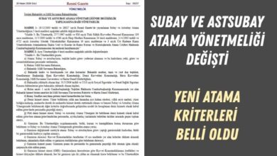 Subay ve Astsubay Atama Yönetmeliği Değişti Yeni Atama Kriterleri Belli Oldu
